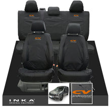 Load image into Gallery viewer, VW Caddy Kombi Maxi Life INKA Front & Rear Tailored Waterproof Seat Covers Black MY-2007-2019 (Choice of 7 Colours)