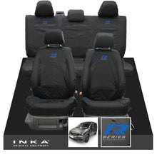 Load image into Gallery viewer, VW Caddy Kombi Maxi Life INKA Front & Rear Tailored Waterproof Seat Covers Black MY-2007-2019 (Choice of 7 Colours)