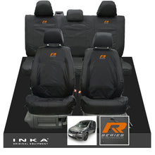 Load image into Gallery viewer, VW Caddy Kombi Maxi Life INKA Front & Rear Tailored Waterproof Seat Covers Black MY-2007-2019 (Choice of 7 Colours)