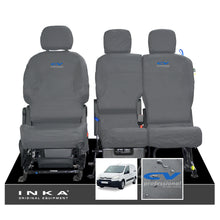 Load image into Gallery viewer, Citroen Berlingo MK2 Front Inka Fully Tailored Waterproof Seat Covers Grey MY08-17