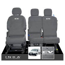 Load image into Gallery viewer, Citroen Berlingo MK2 Front Inka Fully Tailored Waterproof Seat Covers Grey MY08-17