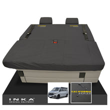 Load image into Gallery viewer, VW California Ocean/Coast/Beach/Surf Inka Fully Tailored Waterproof Seat Covers Black Front & Rear With ISOFIX Fits T6.1 ,T6,T5.1 all model years fits with and without airbags