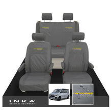 Load image into Gallery viewer, VW California Ocean/Coast/Beach/Surf Inka Fully Tailored Waterproof Seat Covers Grey Front & Rear With ISOFIX Fits T6.1 ,T6,T5.1 all model years fits with and without airbags