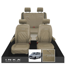 Load image into Gallery viewer, VW California Ocean/Coast/Beach/Surf Inka Fully Tailored Waterproof Seat Covers Sand Front & Rear With ISOFIX Fits T6.1 ,T6,T5.1 all model years fits with and without airbags