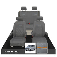 Load image into Gallery viewer, VW California Ocean/Coast/Beach/Surf Inka Fully Tailored Waterproof Seat Covers Grey Front & Rear With ISOFIX Fits T6.1 ,T6,T5.1 all model years fits with and without airbags