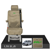 Load image into Gallery viewer, VW California Ocean/Coast/Beach/Surf Inka Fully Tailored Waterproof Seat Covers Sand Rear Single Swivel Fits T6.1 ,T6,T5.1 all model years fits with and without airbags - RV ADVENTURE Embroidery