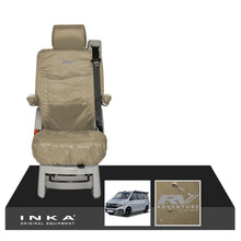 Load image into Gallery viewer, VW California Ocean/Coast/Beach/Surf Inka Fully Tailored Waterproof Seat Covers Sand Rear Single Swivel Fits T6.1 ,T6,T5.1 all model years fits with and without airbags - RV ADVENTURE Embroidery