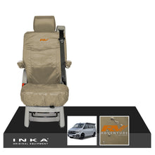 Load image into Gallery viewer, VW California Ocean/Coast/Beach/Surf Inka Fully Tailored Waterproof Seat Covers Sand Rear Single Swivel Fits T6.1 ,T6,T5.1 all model years fits with and without airbags - RV ADVENTURE Embroidery