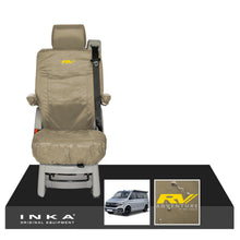 Load image into Gallery viewer, VW California Ocean/Coast/Beach/Surf Inka Fully Tailored Waterproof Seat Covers Sand Rear Single Swivel Fits T6.1 ,T6,T5.1 all model years fits with and without airbags - RV ADVENTURE Embroidery