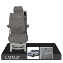 Load image into Gallery viewer, VW California Ocean/Coast/Beach/Surf Inka Fully Tailored Waterproof Seat Covers Grey Rear Single Swivel Fits T6.1 ,T6,T5.1 all model years fits with and without airbags