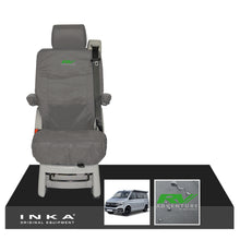 Load image into Gallery viewer, VW California Ocean/Coast/Beach/Surf Inka Fully Tailored Waterproof Seat Covers Grey Rear Single Swivel Fits T6.1 ,T6,T5.1 all model years fits with and without airbags