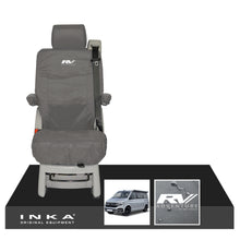 Load image into Gallery viewer, VW California Ocean/Coast/Beach/Surf Inka Fully Tailored Waterproof Seat Covers Grey Rear Single Swivel Fits T6.1 ,T6,T5.1 all model years fits with and without airbags