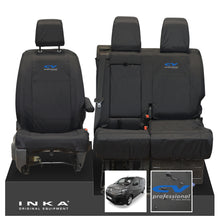 Load image into Gallery viewer, Citroen Dispatch INKA Front 1+2 Tailored Waterproof Seat Covers Black MY16 onwards