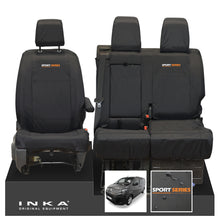Load image into Gallery viewer, Citroen Dispatch INKA Front 1+2 Tailored Waterproof Seat Covers Black MY16 onwards