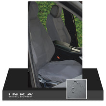 Load image into Gallery viewer, Jaguar F Pace X761 Front Pair Tailored Waterproof Seat Covers Grey MY16-20 will not fit face lift version MY21 onwards.