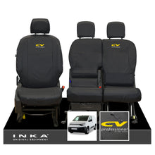 Load image into Gallery viewer, Fiat Doblo INKA Front 1+2 Tailored Waterproof Seat Covers Black MY-2022 Onwards