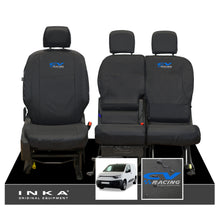 Load image into Gallery viewer, Fiat Doblo INKA Front 1+2 Tailored Waterproof Seat Covers Black MY-2022 Onwards