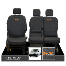 Load image into Gallery viewer, Fiat Doblo INKA Front 1+2 Tailored Waterproof Seat Covers Black MY-2022 Onwards