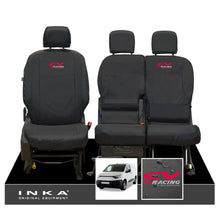 Load image into Gallery viewer, Fiat Doblo INKA Front 1+2 Tailored Waterproof Seat Covers Black MY-2022 Onwards