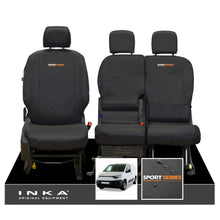 Load image into Gallery viewer, Fiat Doblo INKA Front 1+2 Tailored Waterproof Seat Covers Black MY-2022 Onwards - Sport-Series Embroidery