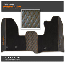 Load image into Gallery viewer, Ford Transit Custom INKA Custom Professional Bentley Leatherette Front Tailored Carpet Mat Black MY12-23