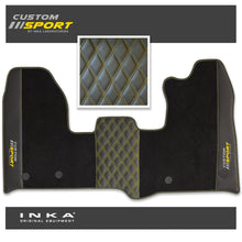 Load image into Gallery viewer, Ford Transit Custom INKA Custom Sport Bentley Leatherette Front Tailored Carpet Mat Black MY12-23