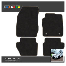 Load image into Gallery viewer, Ford Fiesta MK7 Front & Rear Premium Tailored Carpet Mat Set with 7x Stitch Colours Fits MY11 to MY17