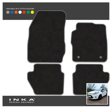 Load image into Gallery viewer, Ford Fiesta MK7 Front & Rear Premium Tailored Carpet Mat Set with 7x Stitch Colours Fits MY11 to MY17