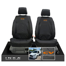 Load image into Gallery viewer, Ford Transit Connect MK3 Front 1+1 INKA Tailored Waterproof Seat Covers Set Black MY2024 Onwards