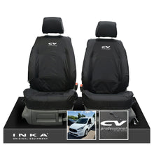 Load image into Gallery viewer, Ford Transit Connect MK3 Front 1+1 INKA Tailored Waterproof Seat Covers Set Black MY2024 Onwards