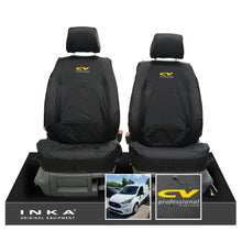 Load image into Gallery viewer, Ford Transit Connect MK3 Front 1+1 INKA Tailored Waterproof Seat Covers Set Black MY2024 Onwards