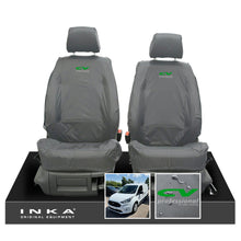 Load image into Gallery viewer, Ford Transit Connect MK3 Front 1+1 INKA Tailored Waterproof Seat Covers Set Grey MY2024 Onwards
