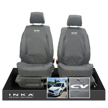 Load image into Gallery viewer, Ford Transit Connect MK3 Front 1+1 INKA Tailored Waterproof Seat Covers Set Grey MY2024 Onwards