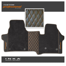 Load image into Gallery viewer, The All New Ford Transit Custom INKA Custom Professional Bentley Leatherette Front Tailored Carpet Floor Mat Black MY24 Onwards
