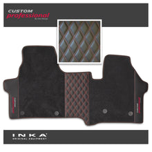 Load image into Gallery viewer, The All New Ford Transit Custom INKA Custom Professional Bentley Leatherette Front Tailored Carpet Floor Mat Black MY24 Onwards