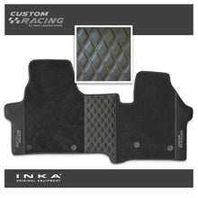 Load image into Gallery viewer, The All New Ford Transit Custom INKA Custom Racing Bentley Leatherette Front Tailored Carpet Floor Mat Black MY24 Onwards