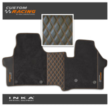 Load image into Gallery viewer, The All New Ford Transit Custom INKA Custom Racing Bentley Leatherette Front Tailored Carpet Floor Mat Black MY24 Onwards