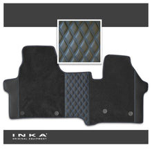 Load image into Gallery viewer, The All New Ford Transit Custom INKA Leatherette Front Tailored Carpet Floor Mat Black MY24 Onwards