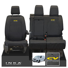 Load image into Gallery viewer, Fiat Scudo INKA Front 1+2 Tailored Waterproof Seat Covers Black MY22 onwards