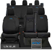 Load image into Gallery viewer, Ford Transit Custom INKA Front & Rear Set Tailored Waterproof Seat Covers Black
