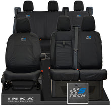 Load image into Gallery viewer, Ford Transit Custom INKA Front & Rear Set Tailored Waterproof Seat Covers Black