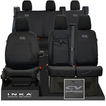 Load image into Gallery viewer, Ford Transit Custom INKA Front & Rear Set Tailored Waterproof Seat Covers Black