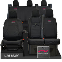 Load image into Gallery viewer, Ford Transit Custom INKA Front & Rear Set Tailored Waterproof Seat Covers Black