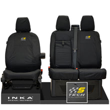 Load image into Gallery viewer, Ford Transit Custom INKA Front Set 1+2 Tailored Waterproof Seat Covers Black