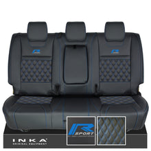 Load image into Gallery viewer, Ford Ranger Wildtrak R SPORT Rear Triple INKA Bentley Leatherette Tailored Seat Covers Black MY16-22