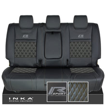Load image into Gallery viewer, Ford Ranger Wildtrak R SPORT Rear Triple INKA Bentley Leatherette Tailored Seat Covers Black MY16-22