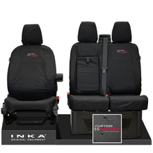 Load image into Gallery viewer, Ford Transit Custom INKA Front Set 1+2 Tailored Waterproof Seat Covers Black MY-12-23 (Choice of 7 Colours)