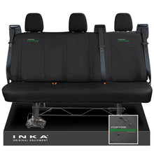 Load image into Gallery viewer, Ford Transit Custom INKA Rear Triple Tailored Waterproof Seat Covers Black MY-12-25 (Choice of 7 Colours)