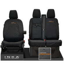 Load image into Gallery viewer, Ford Transit Custom INKA Front Set 1+2 Tailored Waterproof Seat Covers Black MY-12-23 (Choice of 7 Colours)