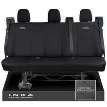 Load image into Gallery viewer, Ford Transit Custom INKA Rear Triple Tailored Waterproof Seat Covers Black MY-12-25 (Choice of 7 Colours)
